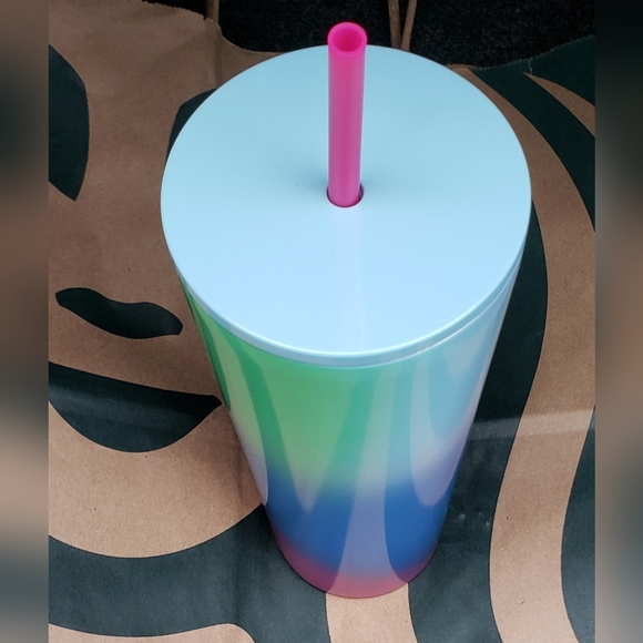 6. Starbucks 24oz Multicolored Tumbler with straw - Picture 3 of 3